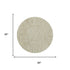 8' Tan And White Abstract Washable Round Rug With UV Protection