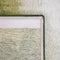 6' X 8' Green And White Abstract Washable Area Rug With UV Protection