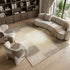 8' X 11' Gray And White Abstract Washable Area Rug With UV Protection