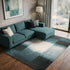 8' X 11' Blue And White Abstract Washable Area Rug With UV Protection