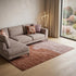 8' X 11' Red And White Abstract Washable Area Rug With UV Protection
