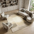 7' X 9' Gray And White Abstract Washable Area Rug With UV Protection