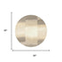 8' Gray And White Abstract Washable Round Rug With UV Protection