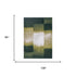 7' X 9' Green And White Abstract Washable Area Rug With UV Protection