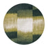 8' Green And White Abstract Washable Round Rug With UV Protection