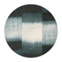 8' Blue And White Abstract Washable Round Rug With UV Protection