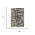 6' X 8' Gray And White Abstract Washable Area Rug With UV Protection