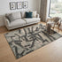 6' X 8' Gray And White Abstract Washable Area Rug With UV Protection