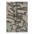 7' X 9' Gray And White Abstract Washable Area Rug With UV Protection