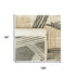 7' X 9' Tan And White Abstract Washable Area Rug With UV Protection