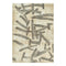 7' X 9' Tan And White Abstract Washable Area Rug With UV Protection