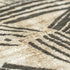 7' X 9' Tan And White Abstract Washable Area Rug With UV Protection