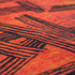8' X 11' Red And White Abstract Washable Area Rug With UV Protection