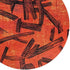 8' Red And White Abstract Washable Round Rug With UV Protection