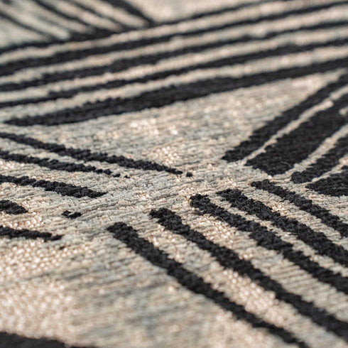 6' X 8' Gray And White Abstract Washable Area Rug With UV Protection