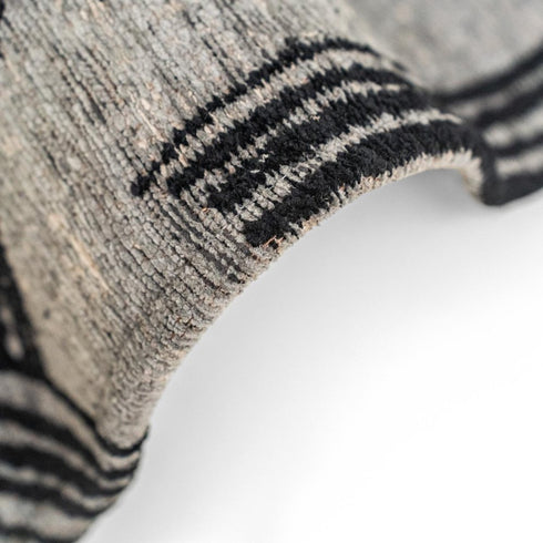 8' X 11' Gray And White Abstract Washable Area Rug With UV Protection