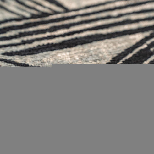 8' X 11' Gray And White Abstract Washable Area Rug With UV Protection