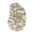 6' X 8' Tan And White Abstract Washable Area Rug With UV Protection