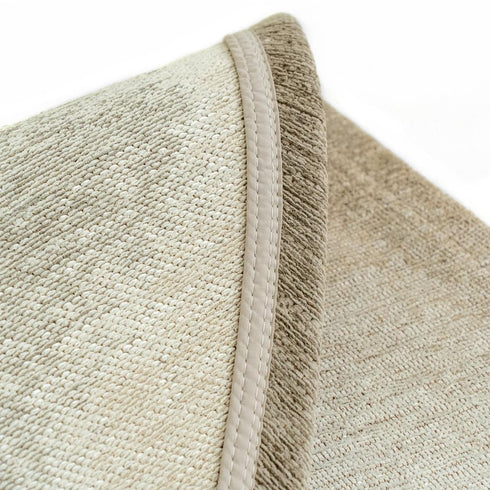 6' X 8' Tan And White Abstract Washable Area Rug With UV Protection
