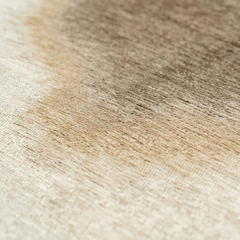6' X 8' Tan And White Abstract Washable Area Rug With UV Protection
