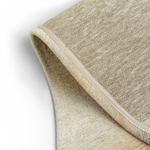 6' X 8' Tan And White Abstract Washable Area Rug With UV Protection