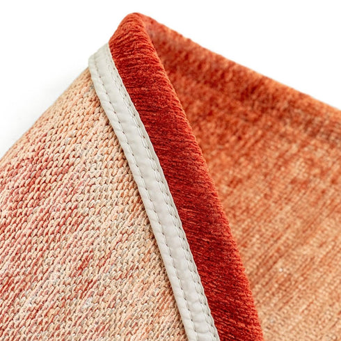 6' X 8' Red And White Abstract Washable Area Rug With UV Protection