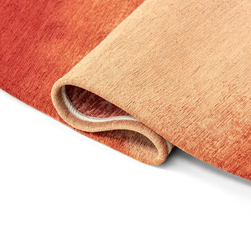 6' X 8' Red And White Abstract Washable Area Rug With UV Protection