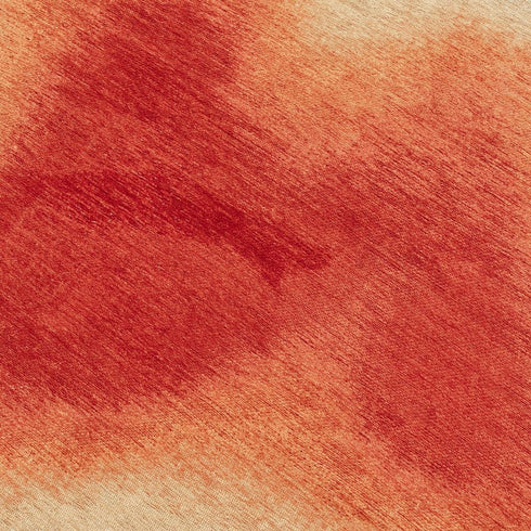 6' X 8' Red And White Abstract Washable Area Rug With UV Protection
