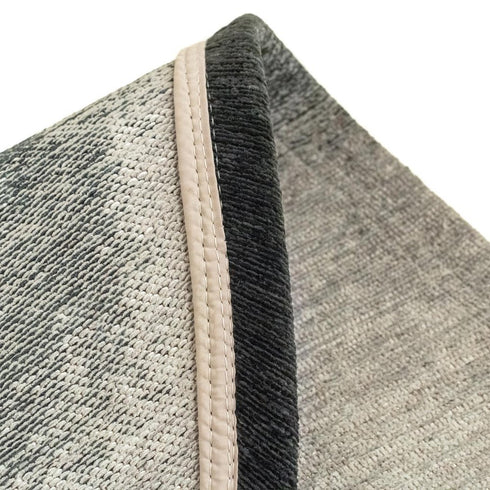 6' X 8' Black And White Abstract Washable Area Rug With UV Protection