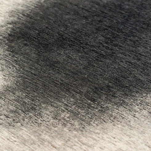 6' X 8' Black And White Abstract Washable Area Rug With UV Protection