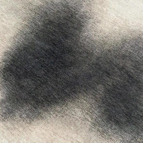 6' X 8' Black And White Abstract Washable Area Rug With UV Protection