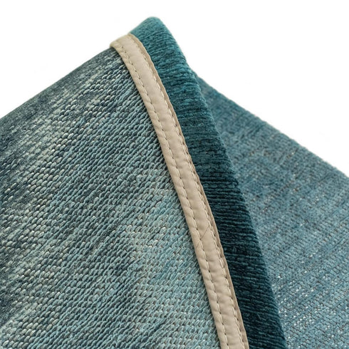 6' X 8' Blue And White Abstract Washable Area Rug With UV Protection