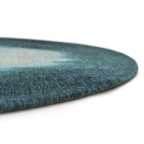 6' X 8' Blue And White Abstract Washable Area Rug With UV Protection