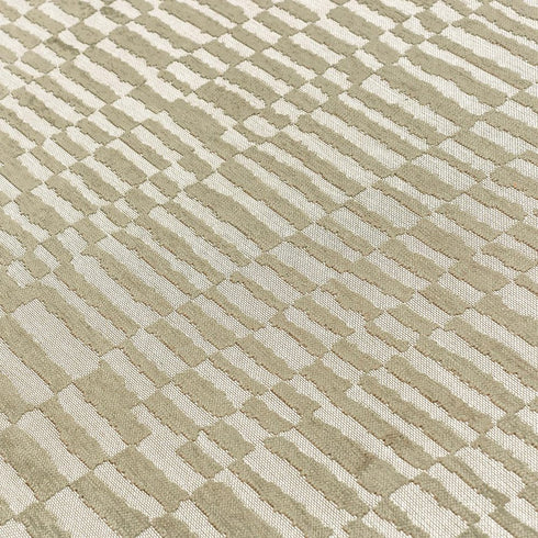 6' X 8' Tan And White Abstract Washable Area Rug With UV Protection