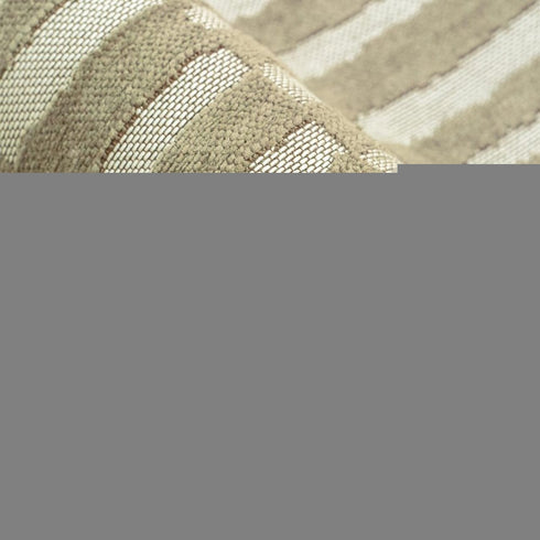 8' X 11' Tan And White Abstract Washable Area Rug With UV Protection