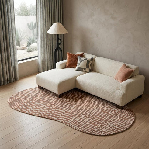 8' X 11' Red And White Abstract Washable Area Rug With UV Protection