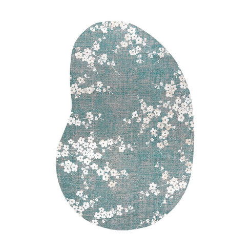 6' X 8' Blue And White Oriental Washable Area Rug With UV Protection