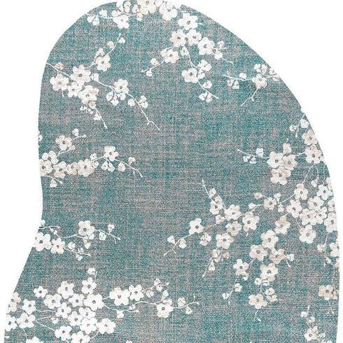8' X 11' Blue And White Oriental Washable Area Rug With UV Protection