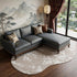 8' X 11' Gray And White Oriental Washable Area Rug With UV Protection