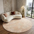 8' X 11' Tan And White Abstract Washable Area Rug With UV Protection