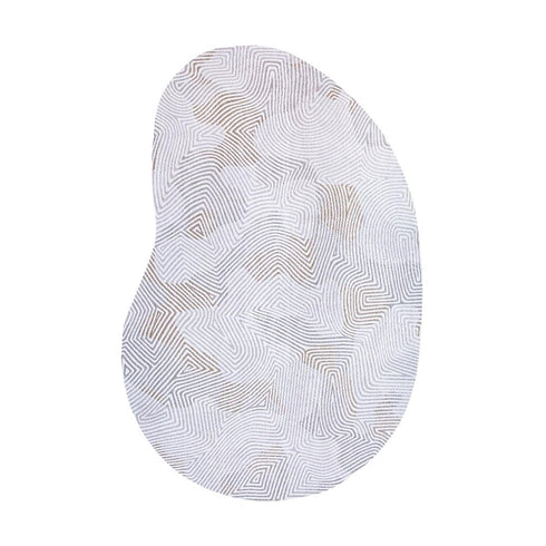 8' X 11' Gray And White Abstract Washable Area Rug With UV Protection