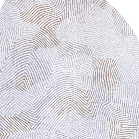 8' X 11' Gray And White Abstract Washable Area Rug With UV Protection