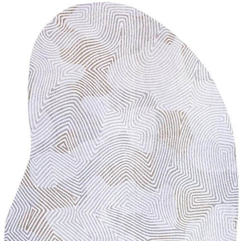 8' X 11' Gray And White Abstract Washable Area Rug With UV Protection