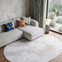8' X 11' Gray And White Abstract Washable Area Rug With UV Protection