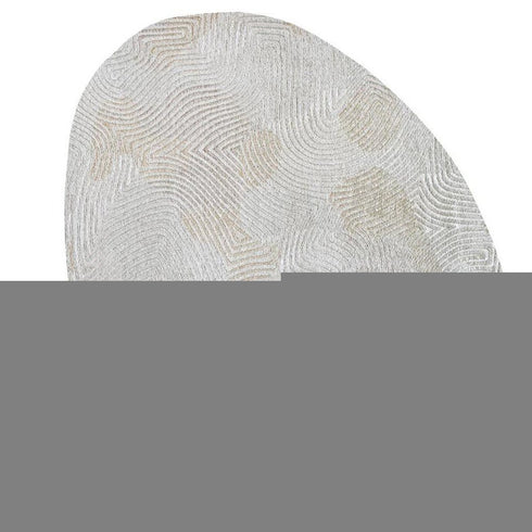 8' X 11' Tan And White Abstract Washable Area Rug With UV Protection