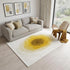 6' X 8' Gold And White Abstract Washable Area Rug With UV Protection