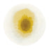 8' Gold And White Abstract Washable Round Rug With UV Protection