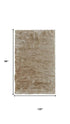 9' X 12' Tan Shag Hand Tufted Area Rug