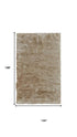 9' X 12' Tan Shag Hand Tufted Area Rug
