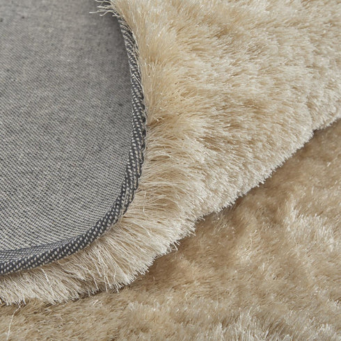 9' X 12' Tan Shag Hand Tufted Area Rug